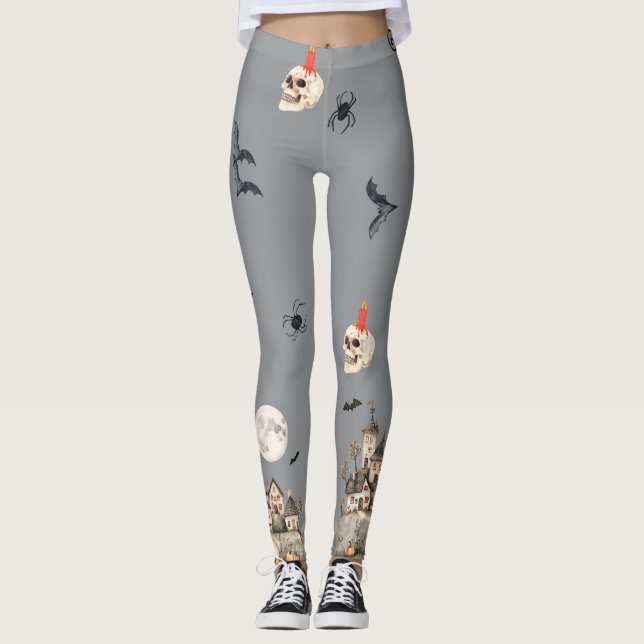 Spooky, Scarey Halloween Leggings (Framsida)