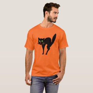 Spooky Scary Creepy Black Cat Halloween Costume T Shirt