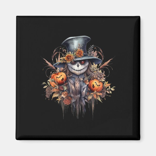 Spooky Scary Halloween Ghost Magnet (Framsidan)
