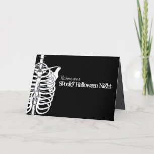 Spooky Scary Halloween Skeleton X-Ray Bones Kort