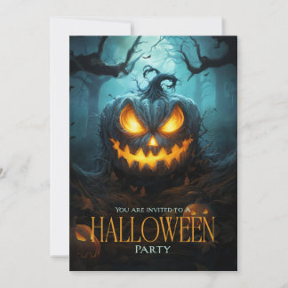 Spooky Scary Pumpkin Vuxen Halloween fest Inbjudningar