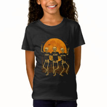 Spooky Scary Skeletons Halloween T-Shirt - Dancing