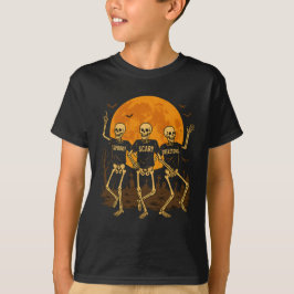 Spooky Scary Skeletons Halloween T-Shirt - Dancing