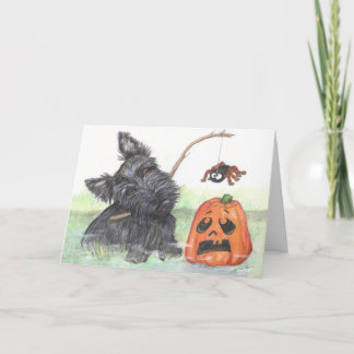 Spooky Scottie Holliday Card Kort