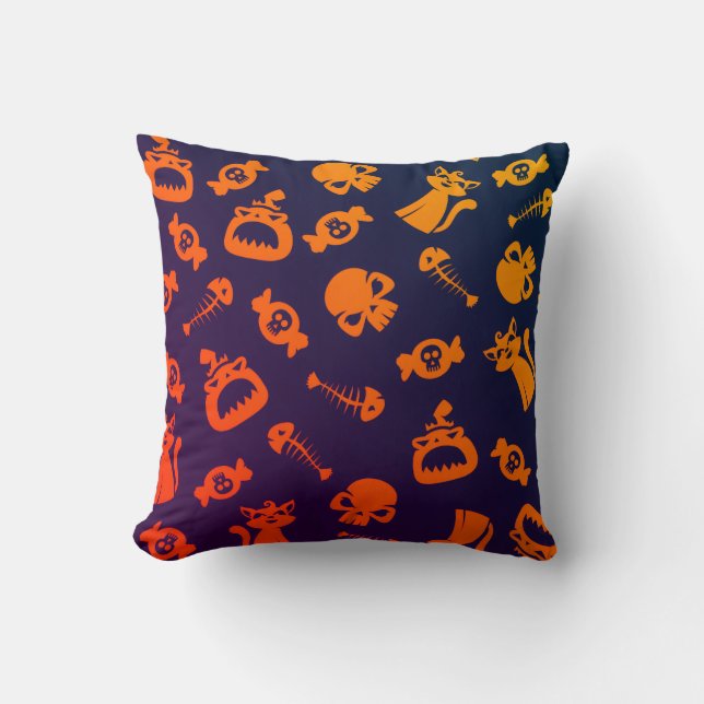 Spooky Seamless Pattern C (Style: 1) Kudde (Framsida)