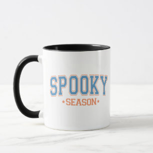 Spooky Season Blue och Orange White Halloween Mugg