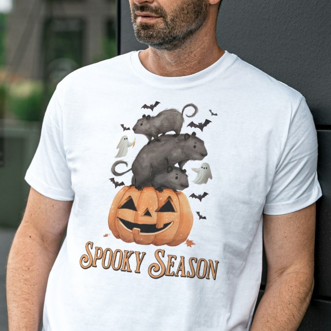 Spooky Season Capybara Halloween Funny T-Shirt (Skapare uppladdad)