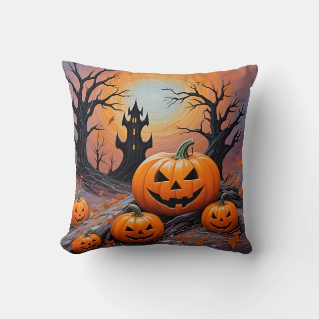 Spooky Season Comfort: Halloween Dekorativ kudde (Framsida)