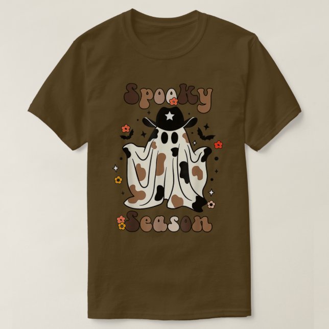 Spooky Season Cowboy Boo Tee, Boo Haw Cowboy Ghost T Shirt (Design framsida)