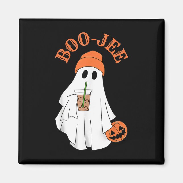 Spooky Season Cute Boujee Ghost Halloween Costume Magnet (Framsidan)