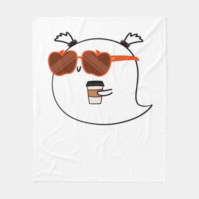 Spooky Season Cute Ghost Classic T-Shirt Fleecefilt (Framsidan)
