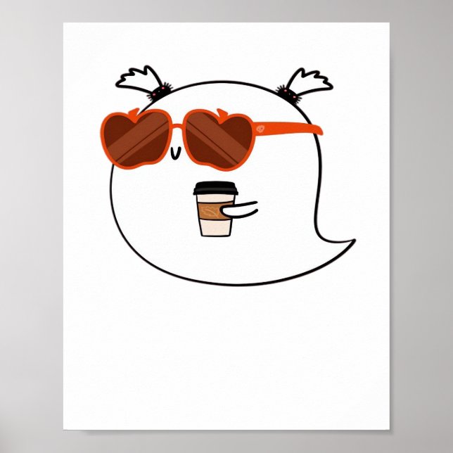 Spooky Season Cute Ghost Classic T-Shirt Poster (Framsidan)