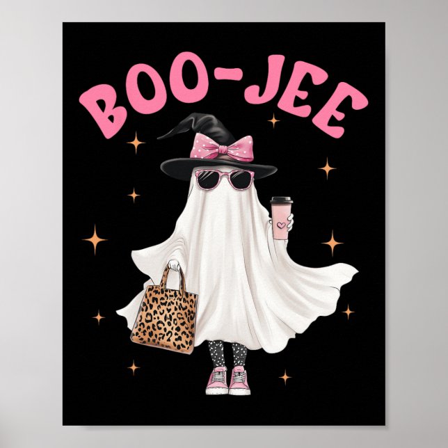 Spooky Season Cute Ghost Funny Halloween Boujee Bo Poster (Framsidan)
