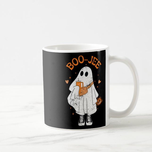 Spooky Season Cute Ghost Halloween Boujee Boo Jee Kaffemugg (Höger)