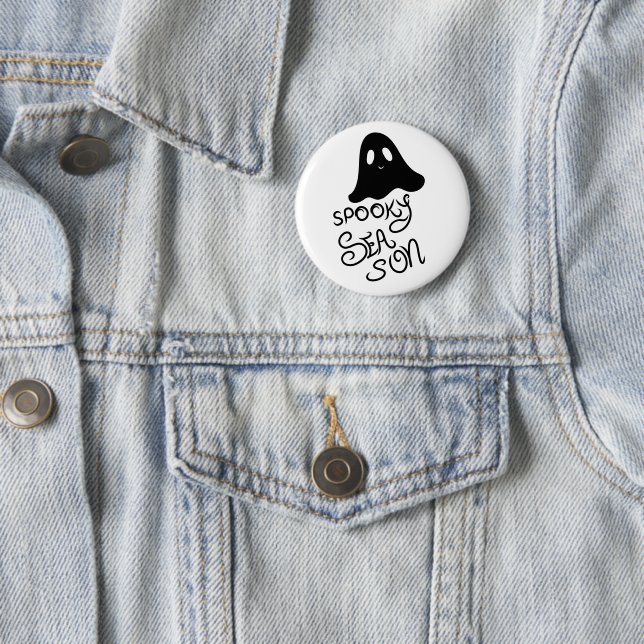 Spooky season cute ghost Halloween Button  Knapp (In Situ)