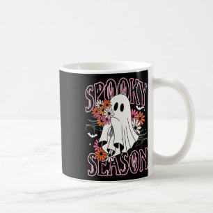 Spooky Season Cute Ghost Halloween Costume Blommig Kaffemugg
