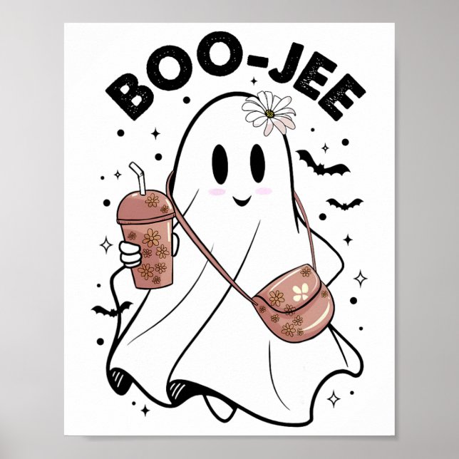Spooky Season Cute Ghost Halloween Costume Boujee Poster (Framsidan)