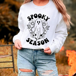 Spooky Season Cute Ghost Halloween T Shirt