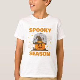 Spooky Season Cute Orange Pumpkin Halloween T Shirt