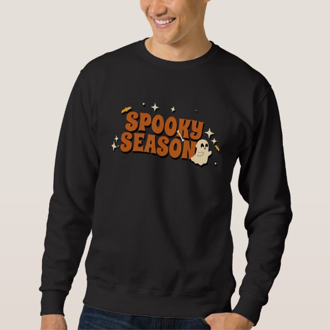 Spooky Season Fall & Halloween Lång Ärmad Tröja (Framsida)