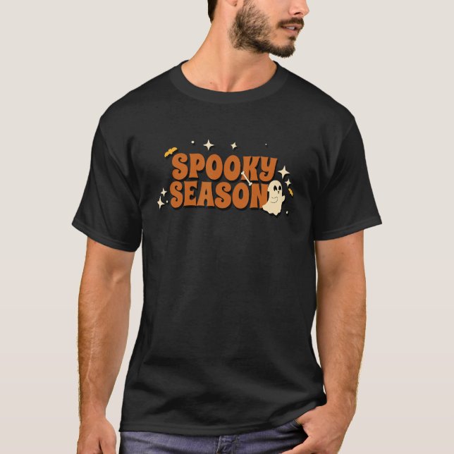 Spooky Season Fall & Halloween T Shirt (Framsida)