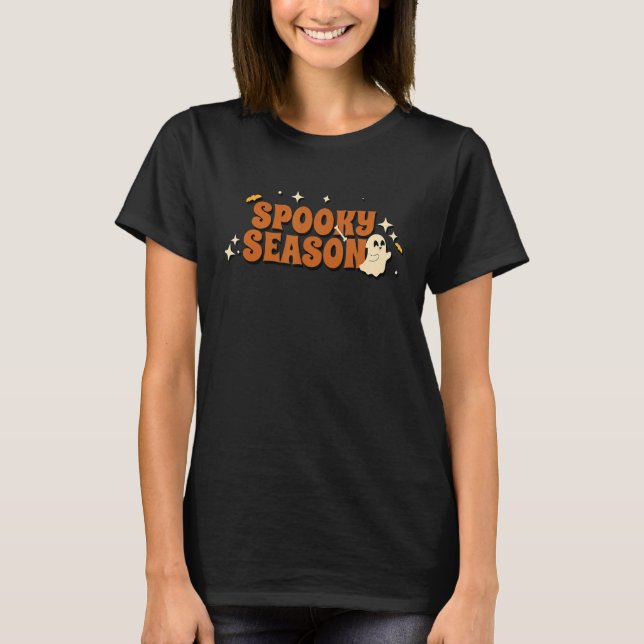 Spooky Season Fall & Halloween T Shirt (Framsida)