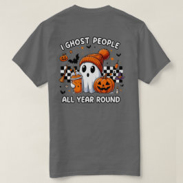 Spooky Season Fall Outfit - Cute Ghost Halloween T Shirt