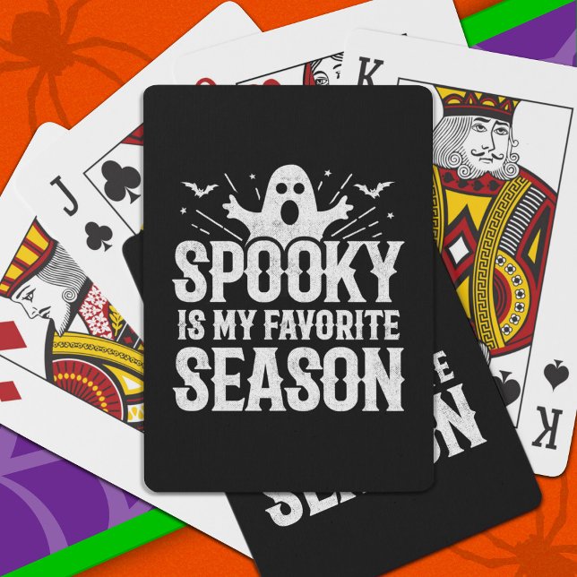 Spooky Season Ghost Fladdermus Scary Happy hallowe Casinokort (Skapare uppladdad)