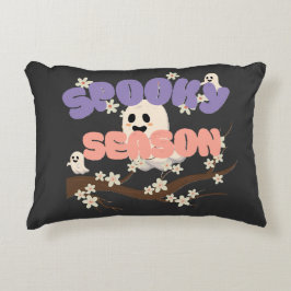 Spooky Season ghost Halloween accent Throw Pillow Prydnadskudde