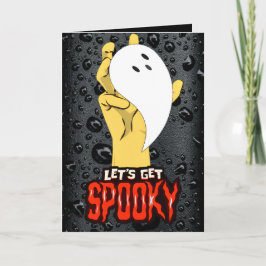 Spooky Season Ghost Hand Halloween-kort Kort