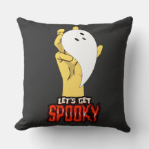Spooky Season Ghost Hand Halloween Pillow