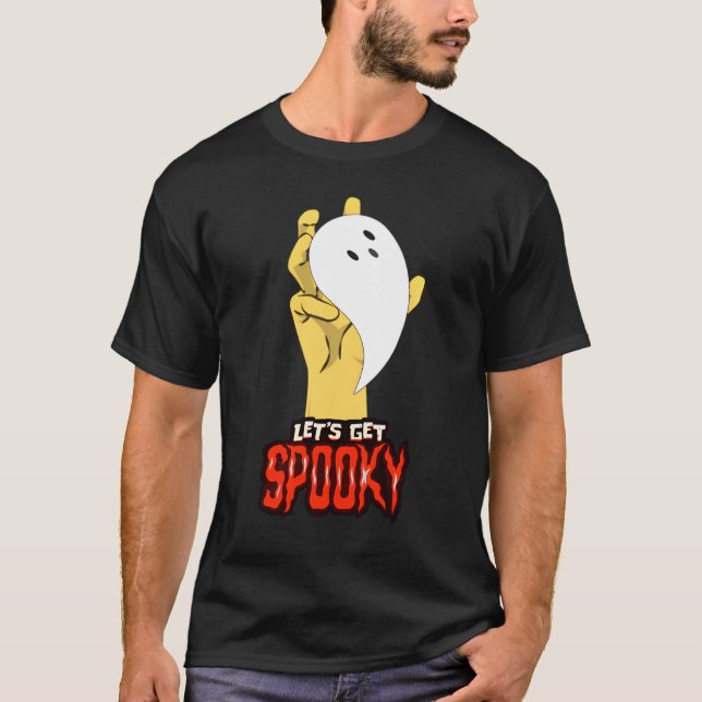 Spooky Season Ghost Hand Halloween Tshirt T Shirt (Framsida)