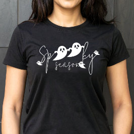 Spooky Season Ghost Silhouettes-skript Halloween T Shirt