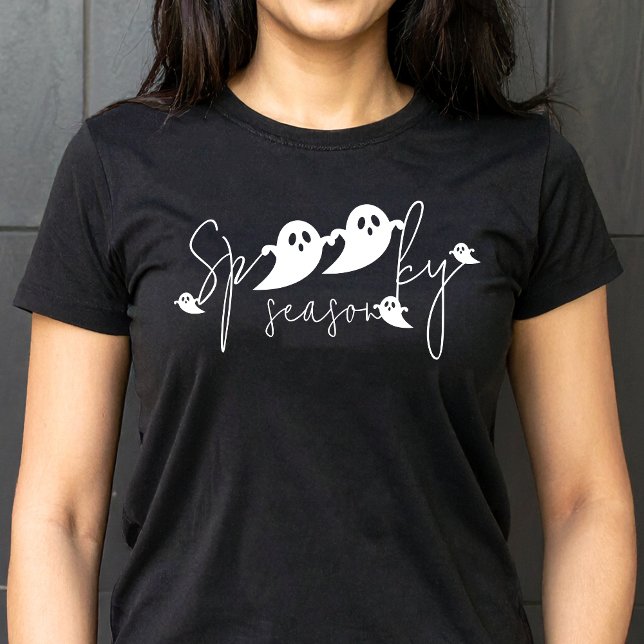 Spooky Season Ghost Silhouettes-skript Halloween T Shirt (Disclaimer: This image is a digital mockup.)