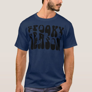 Spooky Season Ghost Spooky Vibes Funny Halloween P T Shirt