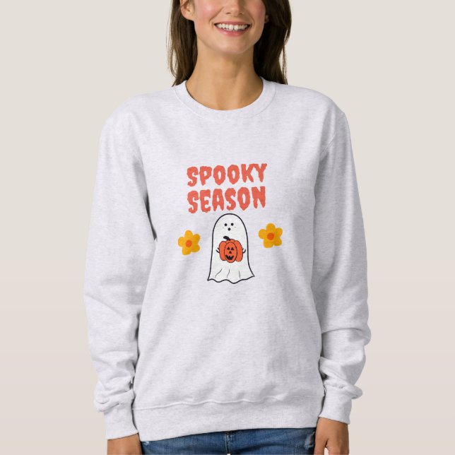 Spooky Season Ghost T Shirt (Framsida)