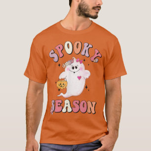 Spooky Season Groovy HalloweenGhost Pumpkin Spice T Shirt