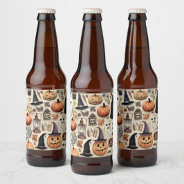 Spooky Season - Halloween Beer-etikett Ölflaska Etikett