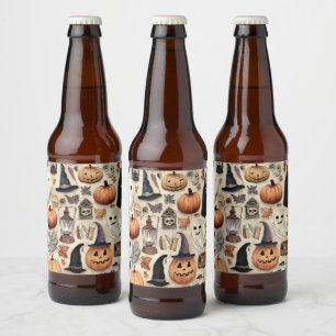 Spooky Season - Halloween Beer-etikett Ölflaska Etikett