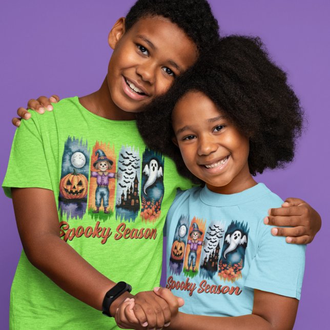 Spooky Season Halloween Fall Autumn Brush Strokes T Shirt (Skapare uppladdad)