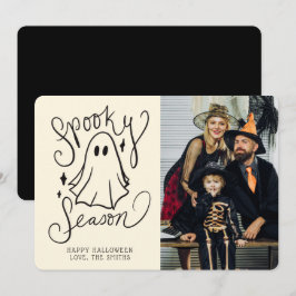 Spooky Season Halloween-fotokort Inbjudningar