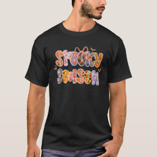 Spooky Season Halloween Ghost Coquette Bow Trick O T Shirt