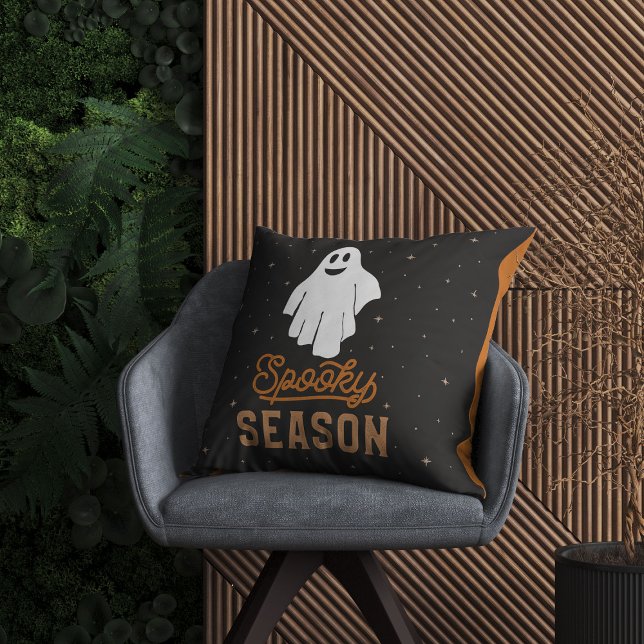 Spooky Season Halloween Ghost Pillow Kudde (Skapare uppladdad)