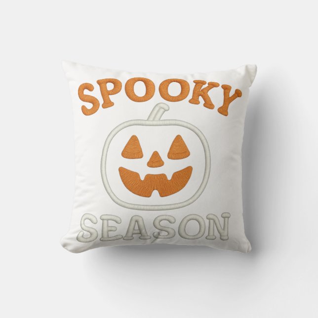 Spooky Season Halloween Pumpkin Patch Kudde (Framsida)