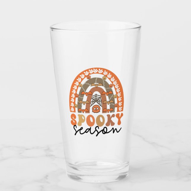 Spooky Season Halloween Rainbow Fall Glaskopp (Framsida)