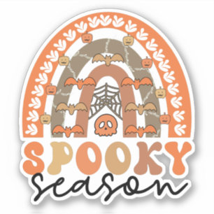 Spooky Season Halloween Rainbow Fall Klistermärken