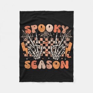 Spooky Season Halloween Skeleton Costume Retro Gro Fleecefilt