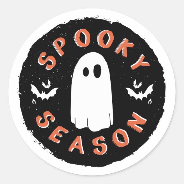 Spooky Season - Halloween Sticker Runt Klistermärke (Framsida)