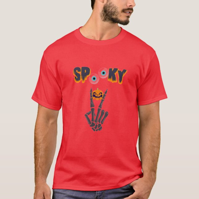 Spooky Season Halloween Tee: Pumpkin Patch Graphic T Shirt (Framsida)