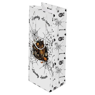 👻 Spooky Season Haunted House white Gift Bag 🎃